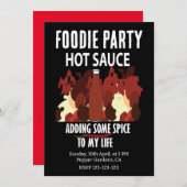 Hot Sauce Ketchup Fire Red Chili Pepper Party Einladung (Vorne/Hinten)