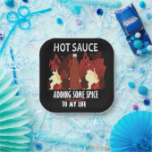 Hot Sauce Ketchup Fire Red Chili Pepper Party Pappteller (Party)