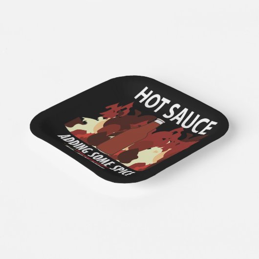 Hot Sauce Ketchup Fire Red Chili Pepper Party Pappteller (Gewinkelt)