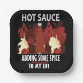Hot Sauce Ketchup Fire Red Chili Pepper Party Pappteller (Vorderseite)