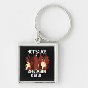 Hot Sauce Ketchup Fire Red Chili Pepper Schlüsselanhänger