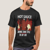 Hot Sauce Ketchup Fire Red Chili Pepper T-Shirt (Vorderseite)