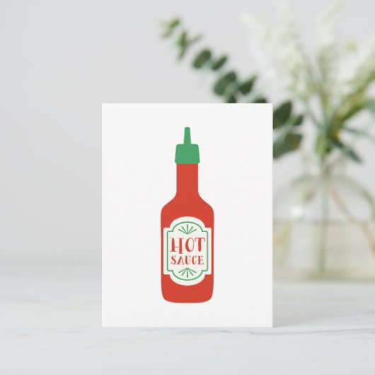 Hot Sauce Postkarte (Stehend Vorderseite)