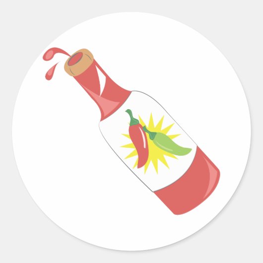 Hot Sauce Runder Aufkleber (Vorderseite)
