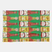 HOT SAUCE Spicy Cat Picante Green Geschirrtuch (Horizontal)