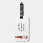 Hot Sauce Spicy Fun Picante Muster CUSTOM Gepäckanhänger (Rückseite vertikal)