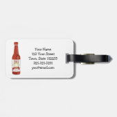 Hot Sauce Spicy Fun Picante Muster CUSTOM Gepäckanhänger (Rückseite horizontal)