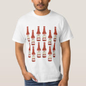Hot Sauce Spicy Fun Picante Muster KUSTOMIEN IT T-Shirt (Vorderseite)