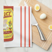 HOT SAUCE Spicy Katzenrot Streifen Geschirrtuch (Viertel Falte)