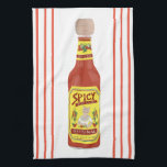 HOT SAUCE Spicy Katzenrot Streifen Geschirrtuch<br><div class="desc">Dekorieren Sie Ihre Küche mit diesem lustigen,  warmen Handtuch. Macht ein tolles Haus-Erwärmung oder Jubiläum Geschenk! Sie können ihn anpassen und auch Text hinzufügen. Karo in meinem Shop für viel mehr Farben und Muster und passende Küchenartikel!</div>