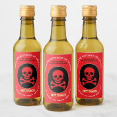Hot sauce with skull on label weinetikett (Flaschen)