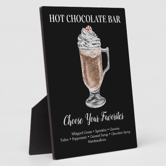 Hot Schokolade Bar Drink Plaque Fotoplatte (Seite)