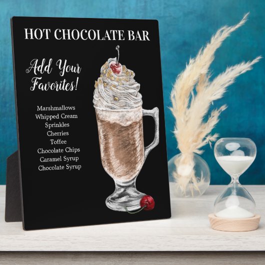 Hot Schokolade Bar Drink Plaque Fotoplatte (Seite)
