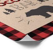 Hot Schokolade Bar Sign Lumberjack Kakaoschild Poster (Ecke)