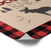 Hot Schokolade Bar Sign Lumberjack Kakaoschild Poster (Ecke)