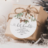 Hot-Schokolade-Bombe-Tag. Kakaobombe Geschenkanhänger