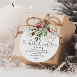 Hot-Schokolade-Bombe-Tag. Kakaobombe Geschenkanhänger