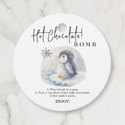 Hot-Schokolade-Bombe-Tag.Winter-Kakao-Bombe Geschenkanhänger (Vorderseite)