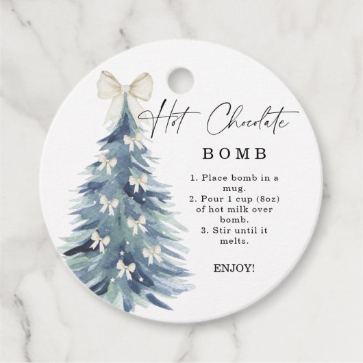 Hot-Schokolade-Bombe-Tag.Winter-Kakao-Bombe Geschenkanhänger (Vorderseite)