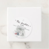 Hot-Schokolade-Bombe-Tag. Winterwärme Kakaobombe F Geschenkanhänger (Beispiel)