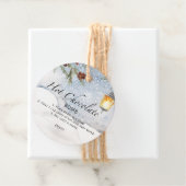 Hot-Schokolade-Bombe-Tag. Winterwärme Kakaombe Geschenkanhänger (Beispiel)