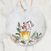 Hot-Schokolade-Bombe-Tag. Winterwärme Kakaombe Geschenkanhänger (Rückseite)