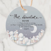 Hot-Schokolade-Bombe-Tag. Winterwärme Kakaombe Geschenkanhänger (Vorderseite)