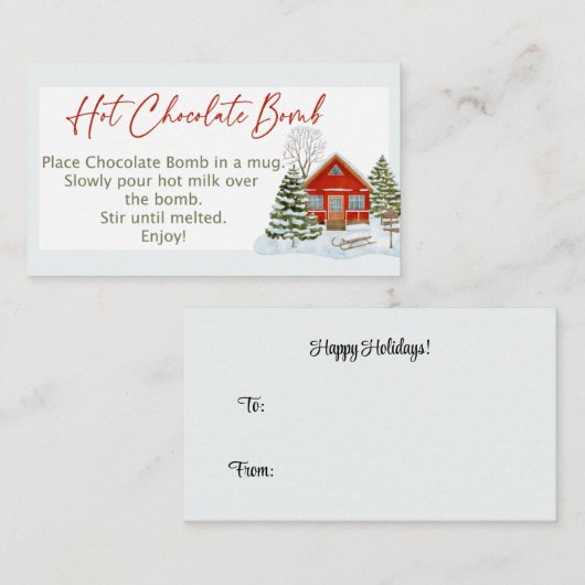 Hot-Schokolade-Bombenmarken, Größe der Visitenkart Visitenkarte (Vorne/Hinten)