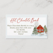 Hot-Schokolade-Bombenmarken, Größe der Visitenkart Visitenkarte (Vorderseite)