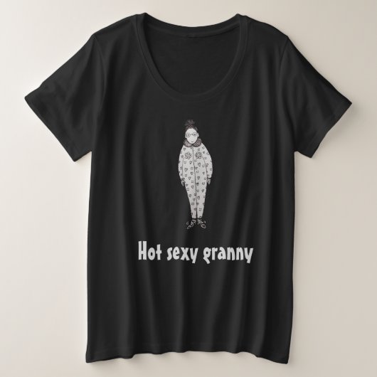 Hot sexy granny große größe T-Shirt (Design vorne)