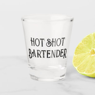 Hot Shot Barkeeper Funny Gift Shotglas Schnapsglas