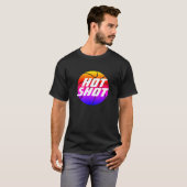 Hot Shot | Basketball-Zitat mit blauem Text-T - Sh T-Shirt (Vorne ganz)