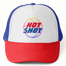 Hot Shot | Basketball-Zitat mit blauem Text
