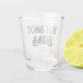 Hot Shot Boss | Funny Gift Shotglas Schnapsglas (Rückseite)