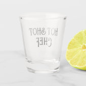Hot Shot Koch | Funny Gift Shotglas Schnapsglas (Rückseite)