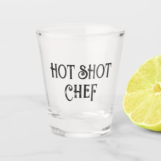Hot Shot Koch | Funny Gift Shotglas Schnapsglas (Vorderseite)
