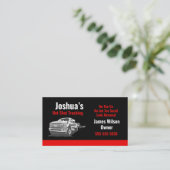Hot Shot Trucking Black and Red Business Card Visitenkarte (Stehend Vorderseite)