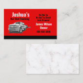 Hot Shot Trucking Red Business Card Visitenkarte (Vorne/Hinten)