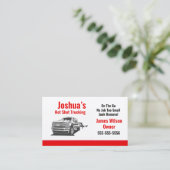 Hot-Shot-Trucking-Visitenkarte Visitenkarte (Stehend Vorderseite)