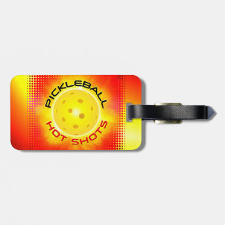 Hot Shots in Pickleball 1 Bildoptionen Tags für Ge Gepäckanhänger