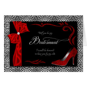 Hot Silver und Black Cheetah Print für Bridesmaid