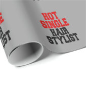 Hot Single Hair Stylist Geschenkpapier (Rolleneckpunkt)