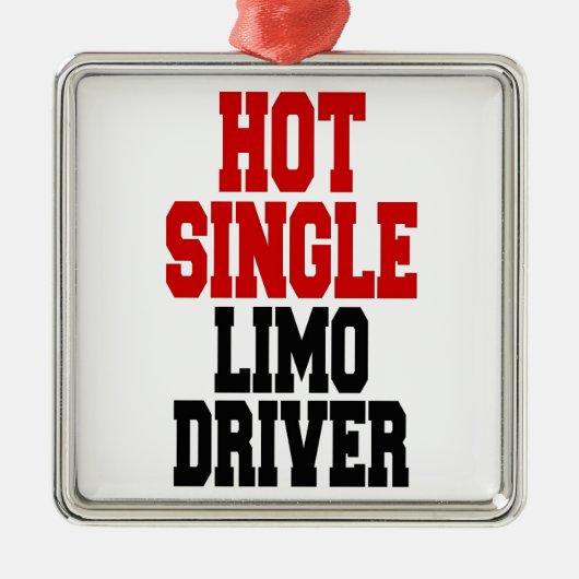 Hot Single Limo-Treiber Silbernes Ornament (Vorne)