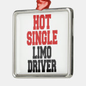 Hot Single Limo-Treiber Silbernes Ornament (Links)