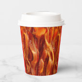 Hot Sizzling Yummy Salty Bacon Textur Pappbecher (Rückseite)