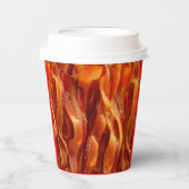 Hot Sizzling Yummy Salty Bacon Textur Pappbecher (Vorderseite)