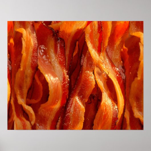 Hot Sizzling Yummy Salty Bacon überall Poster (Vorne)