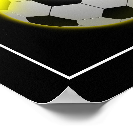 Hot Soccer Ball on Fire - POSTER (Ecke)