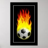 Hot Soccer Ball on Fire - POSTER (Vorne)