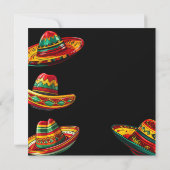 Hot Sombrero | Rot-Gelb-Grün | Fiesta Themed Einladung (Rückseite)